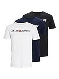 JACK & JONES Herren JJECORP Logo Tee SS Crew Neck 3PK MP T-Shirt,...