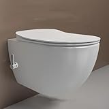 Creavit FREE Dusch WC Komplettanlage, spülrandlos, wandhängend, Taharet WC,...