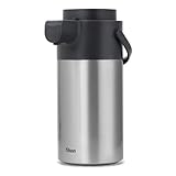 Tiken 4L Pumpkanne Thermoskanne Edelstahl Doppelwandige Vakuum Isolierkanne...