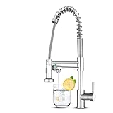 KEOKBON 3 Wege Wasserhahn Küche mit Brause, Trinkwasser Armatur Küche 3 in 1...