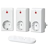SURNICE Steckdose mit Fernbedienung, 2000W Funksteckdosen mit Fernbedienung, 80m...