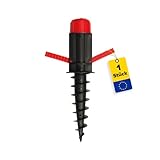 GRUNDLINE - Pfostenträger rund - Sonnenschirmständer - Erdbohrer - Einschraub...