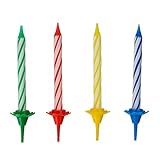 Fackelmann Kerzen + Kerzenhalter, Geburtstagskerzen für den Kindergeburtstag,...