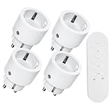 SURNICE Funksteckdosen mit Fernbedienung, 80 m Reichweite, 10A 2300W Mini...