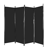 REDCAMP Raumteiler Trennwand 4 Teilig, 204x173 cm Tragbare Paravent klappbar...