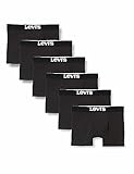 Levi's Herren Levi's Men's Solid Basic Boxers (6 pack) Boxer Shorts, Schwarz, L