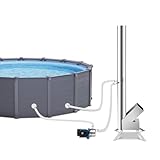 ECOPOOLTECH Outdoor Poolheizung Holz Feuertonne, Tragbarer Brennholz Poolheizung...