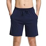 Irdcomps Kurze Schlafanzughose Herren Pyjamahose Schlafshorts Baumwolle...