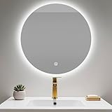 MYGIIVOVO Rund Badezimmer Wandspiegel, Badspiegel Mit Beleuchtung, 50cm Spiegel...