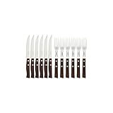 Tramontina 22299/002 Steakbesteck-Set, 12-teilig mit Naturholzgriffen 2-Fach...