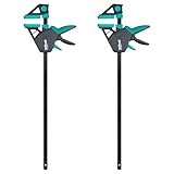 wolfcraft 2 Einhandzwingen PRO ERGO - Spannkraft 150 kg - Die komfortable Zwinge...