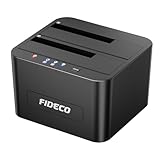FIDECO Festplatten Dockingstation, USB3.0 SATA HDD Dockingstation für 2,5 und...