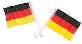 JUNG Autofensterfahnen 2er Deutschland Fussball EM 2024 Fan, Europameisterschaft...