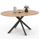 IDMarket - Esstisch, ausziehbar, rund, Alix, 4-8 Personen, Spinnenfuß, Holz und...