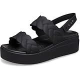 Crocs Herren Brooklyn Woven Upper LW Sandalen, Black/Black, 38/39 EU