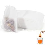 100 Stück Teefilter für Losen Tee, 7 X 9cm Teefilter Einweg Teebeutel mit...