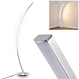 HOFSTEIN LED Stehlampe Antares, Stehleuchte aus Metall in Chrom in Bogenform, 15...