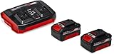 Original Einhell Starter Kit 2x 4,0 Ah Akkus und Twincharger Power X-Change...