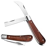 XHYASD Okuliermesser, Gartenmesser Klappbar, Veredelungsmesser mit 2 Klingen,...