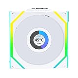 Lian Li UNI FAN SL Wireless LCD Lüfter, ARGB, PWM - 120 mm, weiß