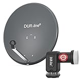 DUR-line MDA 60 Anthrazit - Digiatale 4 Teilnehmer Satellitenschüssel...