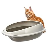 GarPet Katzenklo ohne Deckel 57x40x19 cm Katzentoilette mit Rand Katzen WC...