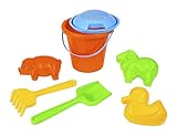 Lena 05416 Happy Sandset, Strandspielzeug 7-teilig, Sandgarnitur mit Eimer,...