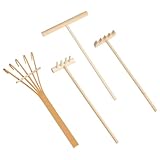 cobee 4 Stück Mini Zen Garten Werkzeug Set, Mini Zen Sand Rechen Mini Harken...