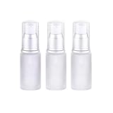 3 Stück 15 ml/15 g nachfüllbare matte Glas-Reise-Pumpflaschen-Spender,...