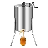VEVOR Honigschleuder, 4/8 Rahmen, manuelle Tangentialschleuder mit transparentem...