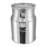 Edelstahlfass 5L Milchfass Drei Tasten Versiegeltem Reiseimer,Eimerhöhe 22cm...