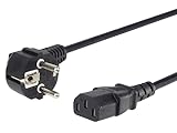 PremiumCord kpsp1 Netzkabel 230V 1m, Stromkabel mit Schutzkontakt gewinkelt auf...