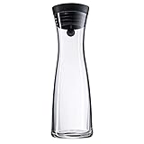 WMF Basic Wasserkaraffe aus Glas, 1 Liter, Glaskaraffe mit Deckel,...
