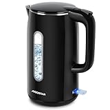 Aigostar Lydian - Wasserkocher Edelstahl 1,7 Liter mit Wasserstandsanzeige, 4...