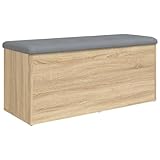 vidaXL Sitzbank, Bank mit Stauraum, Gepolstert Sitzhocker Truhenbank,...
