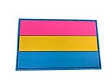 Pan Pansexual LGBTQ Pride Flagge PVC Patch Klett Emblem Abzeichen