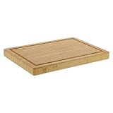 ZWILLING Schneidbrett aus massiven Bambusholz mit Saftrille, beidseitig nutzbar,...
