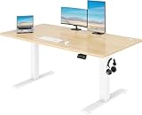Devoko Höhenverstellbarer Schreibtisch Elektrischer mit Tischplatte 120x60cm...