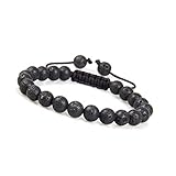 GD GOOD.designs Herren Armband aus echten Lavasteinen (Shamballa) Perlenarmband...