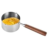 Klein Kochtopf Edelstahl Induktionsgeeignet, Kochtopf Mit Holzgriff, 8 Cm...