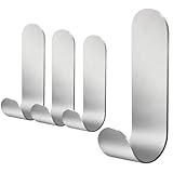 saizone 4 Stück Haken Selbstklebend,Klebehaken Edelstahl Handtuchhaken,Haken...