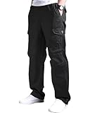 DUOLUVA Cargo Hose Herren Lang Arbeitshosen Männer Baggy Winter Cargo Pants...