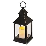 EMOS Antike Laterne mit LED Kerze, Vintage Design und Flammeneffekt, IP20 für...