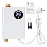 Mini Durchlauferhitzer, 3800W 220V Elektrische Warmwasserbereiter Druckfester...