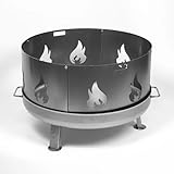 Czaja® Feuerschale Bonn 80 cm mit Funkenschutz Flamme | Feuerschalen mit...