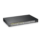 Zyxel 48-Port Gigabit PoE Switch | Smart Managed | Rackmontage | 48 PoE+-Ports...