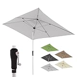 Doppler Sonnenschirm für den Garten SL-AZ Auto Tilt 190x290 cm Hellgrau I...