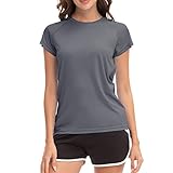 MEETWEE Damen Surf Shirt Rash Guard UV Shirts Schwimmen Tankini UPF 50+ Kurzarm...