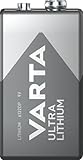 VARTA Batterien 9V Blockbatterie, 1 Stück, Ultra Lithium, hohe Leistung für...