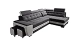 Robin Grand Ecksofa mit Schlaffunktion Bettkasten Kopfstützen Relaxfunktion 2...